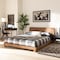 Baxton Studio Haines Modern and Contemporary Walnut Brown Finished Wood Full Size Platform Bed 184-11051-Zoro - alternate 7